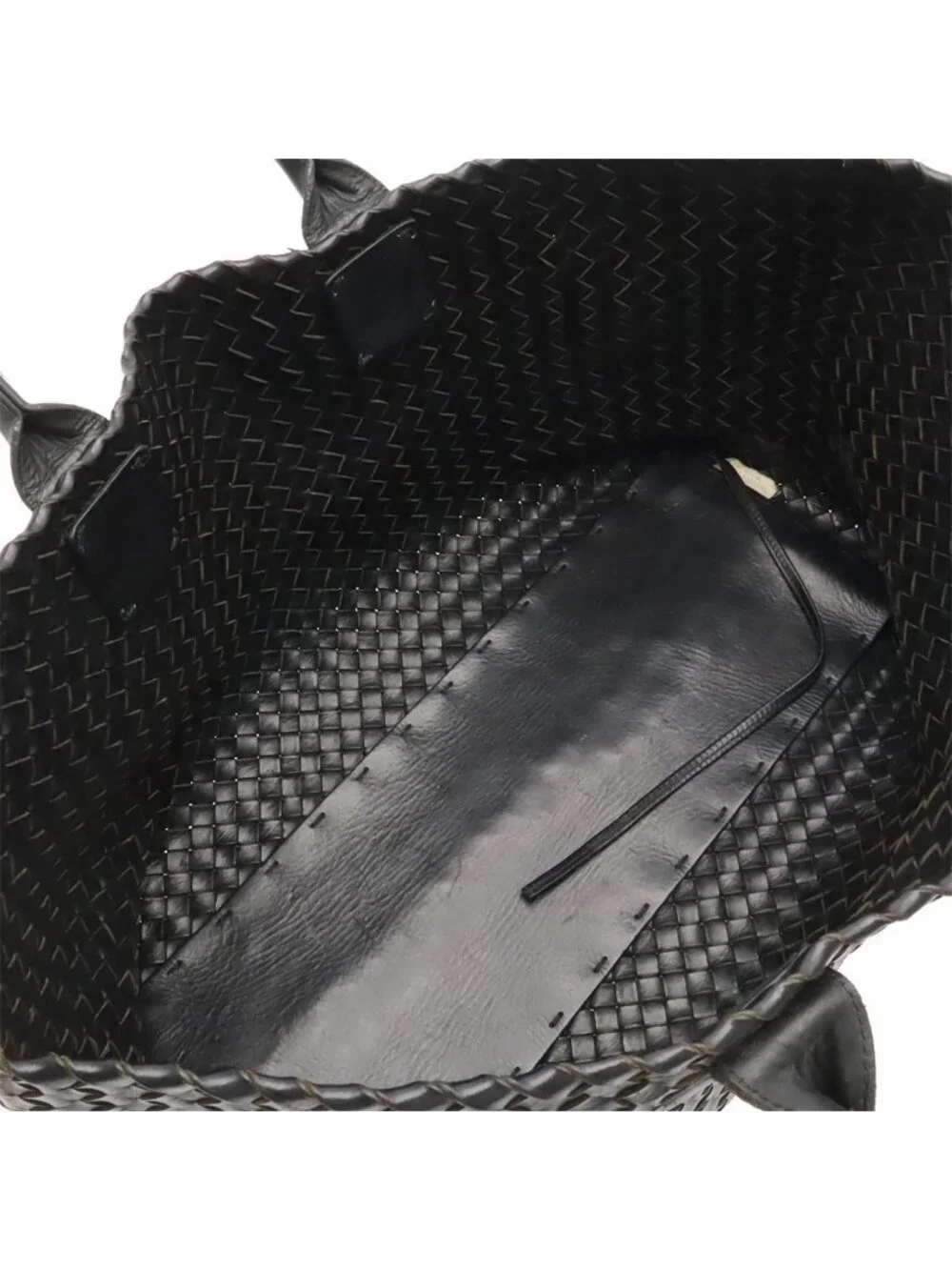 Bottega Veneta Intrecciato Cava MM Tote Leather Black Pouch Out of Stock